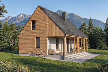  Projekt domu Chmiel 2 (GDE1071) - projekt domu parterowego z poddaszem - Zdjęcie 1