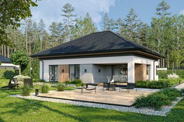  Projekt domu EG-106 wariant II (WWB1141) - projekt domu parterowego - Zdjęcie 2