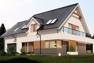  Projekt domu uA14v3 (WCB1575) - projekt domu parterowego z poddaszem - Zdjęcie 2