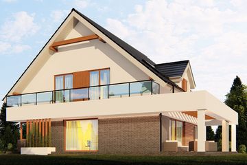  Projekt domu uA14v3 (WCB1575) - projekt domu parterowego z poddaszem - Zdjęcie 3