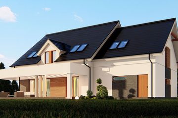  Projekt domu uA14v3 (WCB1575) - projekt domu parterowego z poddaszem - Zdjęcie 4