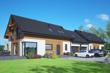  Projekt domu Podbrzezie ab (KRP2819) - projekt domu parterowego z poddaszem - Zdjęcie 1