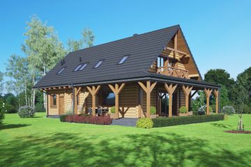  Projekt domu Tramowo dw (KRP2818) - projekt domu parterowego z poddaszem - Zdjęcie 2