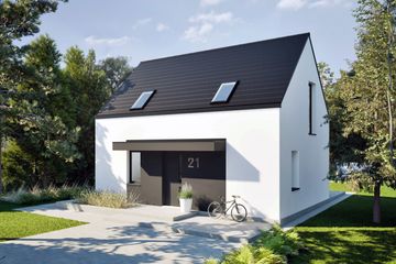  Projekt domu Mini 21 PLUS (wersja B) energo plus (WRC2808) - projekt domu parterowego z poddaszem - Zdjęcie 4