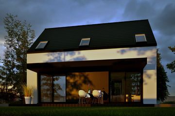  Projekt domu Mini 21 PLUS (wersja B) energo plus (WRC2808) - projekt domu parterowego z poddaszem - Zdjęcie 7