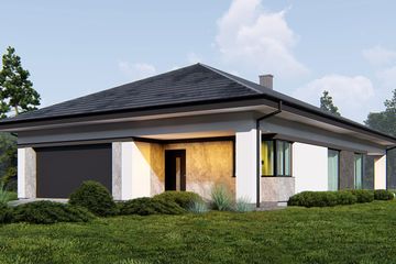  Projekt domu uA401 (WCB1579) - projekt domu parterowego - Zdjęcie 2