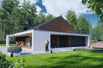  Projekt domu BK-30 (WWC1039) - projekt domu parterowego - Zdjęcie 2