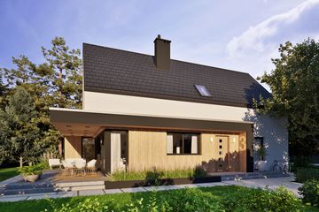  Projekt domu Rudolf energo plus (WRC2807) - projekt domu parterowego z poddaszem - Zdjęcie 4