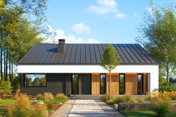  Projekt domu APS 407 (LUA1648) - projekt domu parterowego - Zdjęcie 1