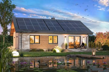 Projekt domu Tebe energo - parterowy dom o powierzchni 81,35 m², dach dwuspadowy - ujęcie 3