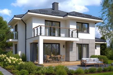 Projekt domu APS 266 ECO (LUA1649) - projekt domu z pełnym piętrem - Zdjęcie 2
