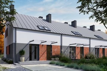  Projekt domu Eco 17 szereg (WOZ1073) - projekt domu parterowego z poddaszem - Zdjęcie 1