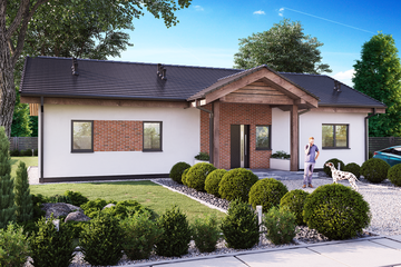  Projekt domu Ka274 Sz (PKT1332) - projekt domu parterowego - Zdjęcie 1