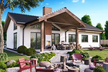  Projekt domu Ka274 Sz (PKT1332) - projekt domu parterowego - Zdjęcie 2