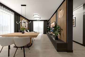 Projekt domu Ka215 - parterowy dom o powierzchni 69,86 m², dach płaski - ujęcie 5