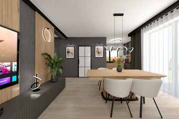 Projekt domu Ka215 - parterowy dom o powierzchni 69,86 m², dach płaski - ujęcie 9