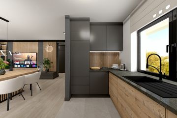 Projekt domu Ka215 - parterowy dom o powierzchni 69,86 m², dach płaski - ujęcie 15