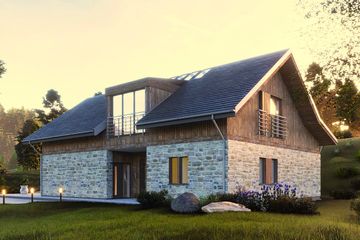  Projekt domu Rufus (BBI1018) - projekt domu parterowego z poddaszem - Zdjęcie 1