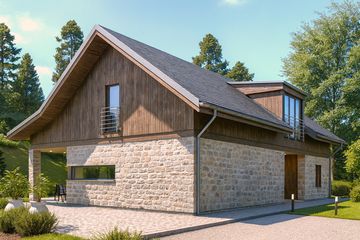  Projekt domu Rufus (BBI1018) - projekt domu parterowego z poddaszem - Zdjęcie 5