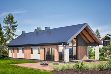  Projekt domu D404 (WAI1502) - projekt domu parterowego - Zdjęcie 2