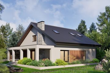  Projekt domu D413 (WAI1500) - projekt domu parterowego - Zdjęcie 2