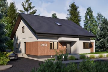  Projekt domu D413 (WAI1500) - projekt domu parterowego - Zdjęcie 1