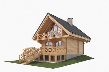  Projekt domu Jutrzenka z trójkątnym oknem (KDX1018) - projekt domu parterowego z poddaszem - Zdjęcie 3