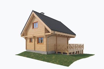  Projekt domu Jutrzenka z trójkątnym oknem (KDX1018) - projekt domu parterowego z poddaszem - Zdjęcie 5