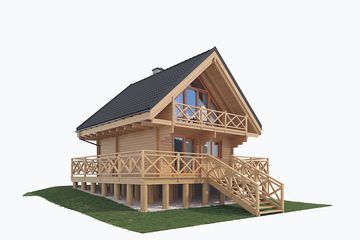  Projekt domu Jutrzenka z trójkątnym oknem (KDX1018) - projekt domu parterowego z poddaszem - Zdjęcie 6