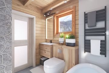  Projekt domu Jutrzenka z trójkątnym oknem (KDX1018) - projekt domu parterowego z poddaszem - Zdjęcie 9