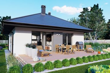  Projekt domu Parterowy 32 (BBH1074) - projekt domu parterowego - Zdjęcie 3