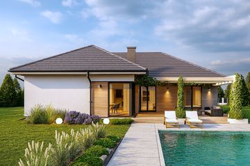  Projekt domu na Platynowej (WBF1004) - projekt domu parterowego - Zdjęcie 1