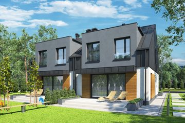  Projekt domu Bliźniak 7 (BBH1077) - projekt domu parterowego z poddaszem - Zdjęcie 3