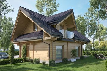  Projekt domu Moja bajka ze skośnym dachem (KDX1021) - projekt domu parterowego z poddaszem - Zdjęcie 2
