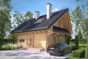  Projekt domu Moja bajka ze skośnym dachem (KDX1021) - projekt domu parterowego z poddaszem - Zdjęcie 3