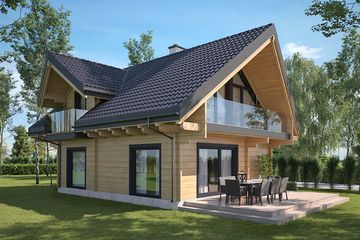  Projekt domu Moja bajka ze skośnym dachem (KDX1021) - projekt domu parterowego z poddaszem - Zdjęcie 6