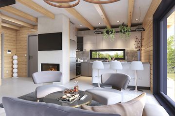  Projekt domu Moja bajka ze skośnym dachem (KDX1021) - projekt domu parterowego z poddaszem - Zdjęcie 7