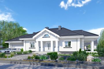  Projekt domu APS 245+2G (LUA1650) - projekt domu parterowego - Zdjęcie 1