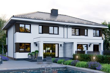  Projekt domu APS 307 wariant 3 dwulokalowy (LUA1652) - projekt domu z pełnym piętrem - Zdjęcie 4