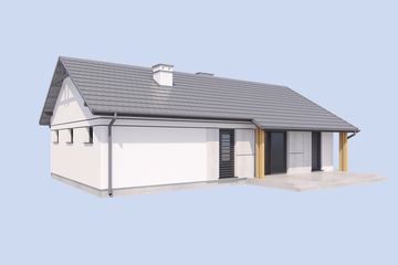  Projekt domu Faro eko szkielet drewniany pompa ciepła i wentylacja z rekuperacją (SLN2853) - projekt domu parterowego - Zdjęcie 3