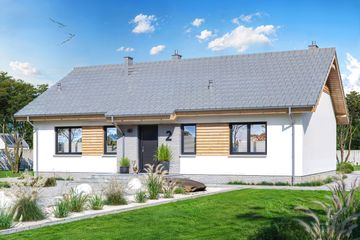  Projekt domu Tracja 2 strop monolityczny (WOE1203) - projekt domu parterowego - Zdjęcie 2