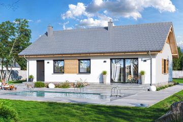  Projekt domu Tracja 2 strop monolityczny (WOE1203) - projekt domu parterowego - Zdjęcie 3