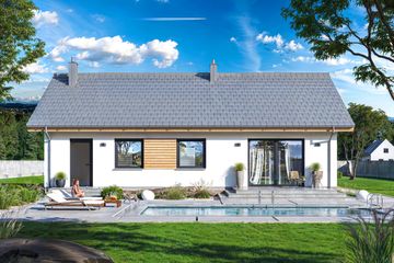  Projekt domu Tracja 2 strop monolityczny (WOE1203) - projekt domu parterowego - Zdjęcie 4