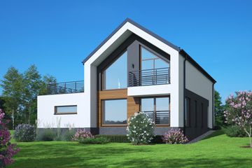  Projekt domu Ładowo 3 mg (KRP2816) - projekt domu parterowego z poddaszem - Zdjęcie 2