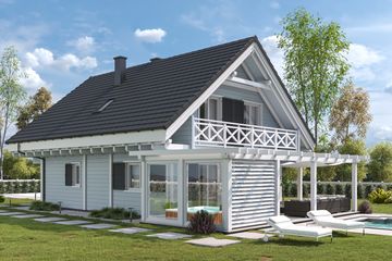  Projekt domu Bajka N (KDX1022) - projekt domu parterowego z poddaszem - Zdjęcie 4