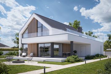  Projekt domu NewHouse 762 (KRZ1121) - projekt domu parterowego z poddaszem - Zdjęcie 2