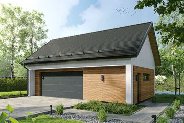  Projekt budynku gospodarczego BK-35 (WWC1044) - projekt budynku parterowego - Zdjęcie 1