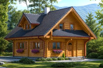  Projekt domu Bajka o poranku (KDX1023) - projekt domu parterowego z poddaszem - Zdjęcie 1