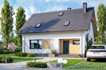  Projekt domu Rodzinek 5 (WOF1251) - projekt domu parterowego z poddaszem - Zdjęcie 2