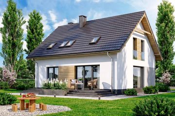  Projekt domu Rodzinek 5 (WOF1251) - projekt domu parterowego z poddaszem - Zdjęcie 3